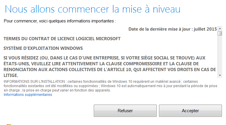 Commencement de la mise &agrave; niveau