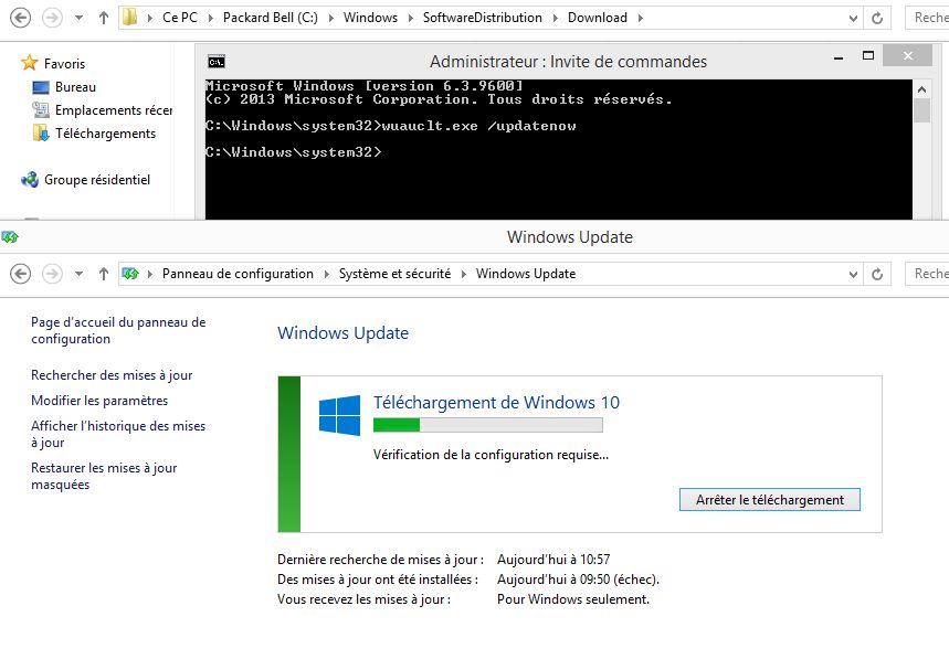 Suppression de C:\Windows\SoftwareDistribution\Download